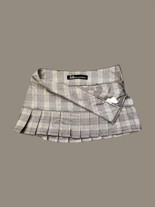 Y2K L.E.I Pleated Plaid Skirt