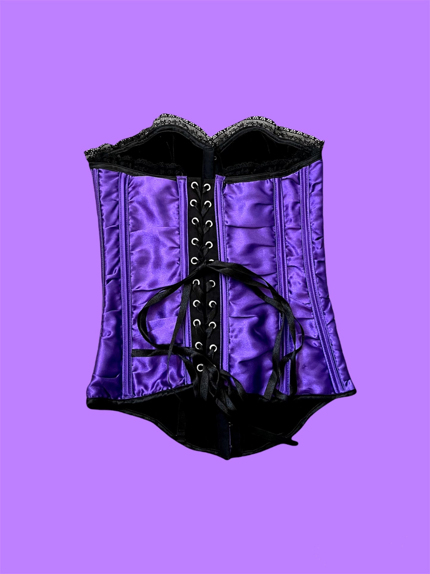 90s Fredrick’s of Hollywood Purple Velour Corset