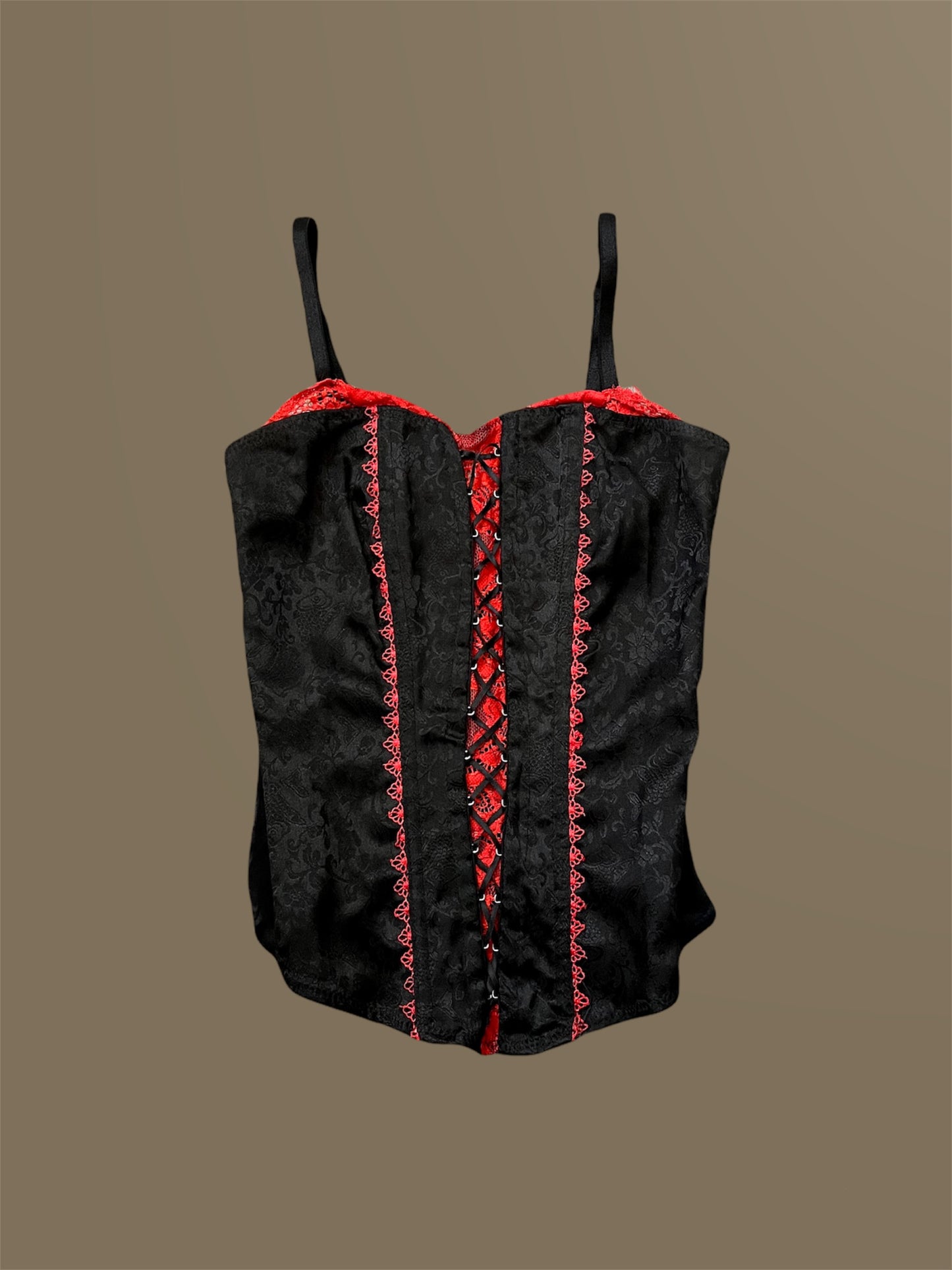 90s Black & Red Corset