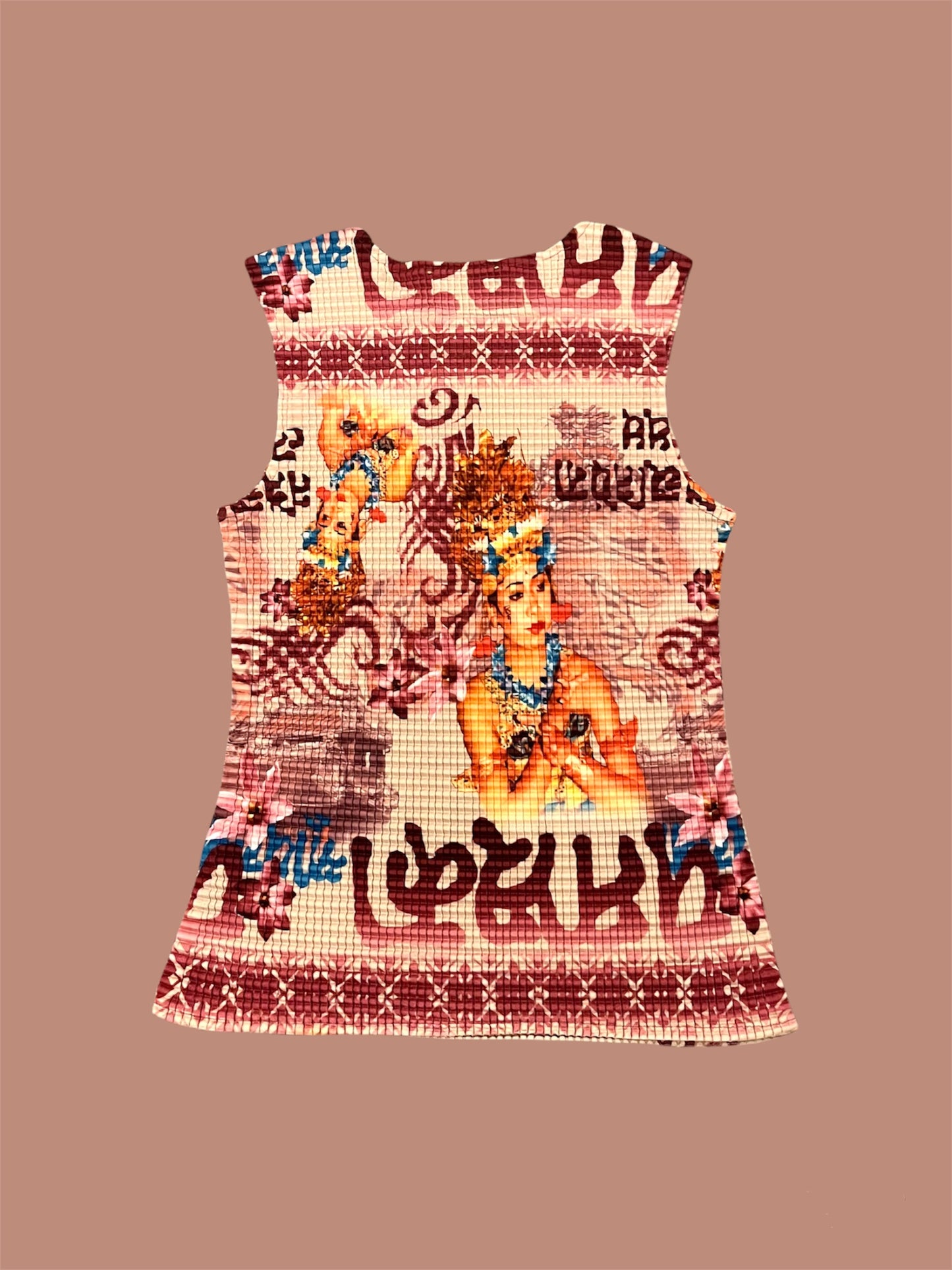 Y2K Kisca All Over Print Hawaiian Girl Tank