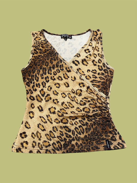 Y2K XOXO Jeans Cheetah Tank