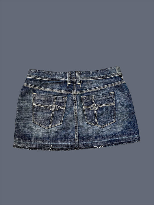 Y2K Bebe Mini Denim Skirt