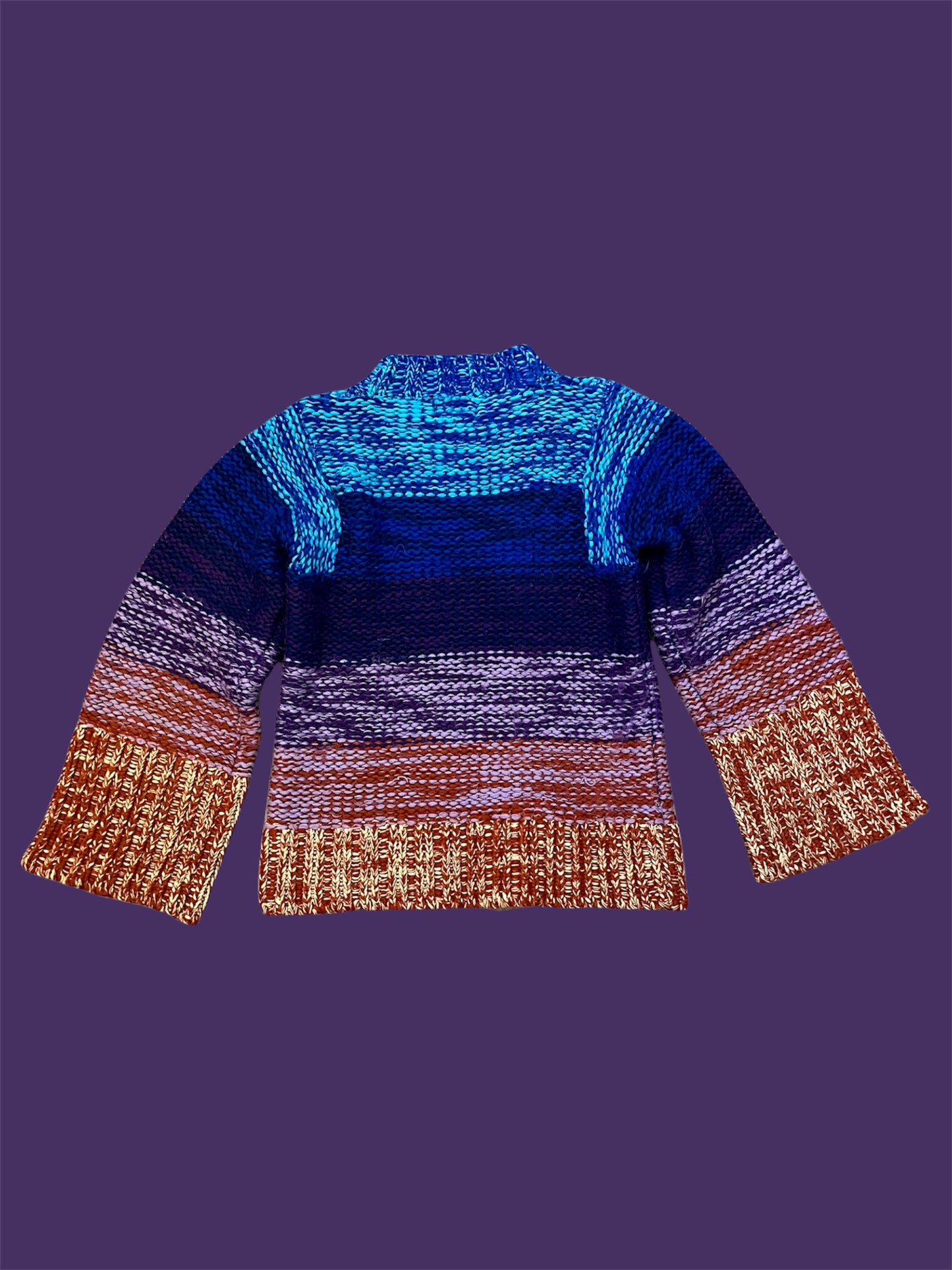 70s Rare SPIRIT Colorful Knit Flare Sweater