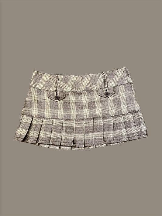 Y2K L.E.I Pleated Plaid Skirt