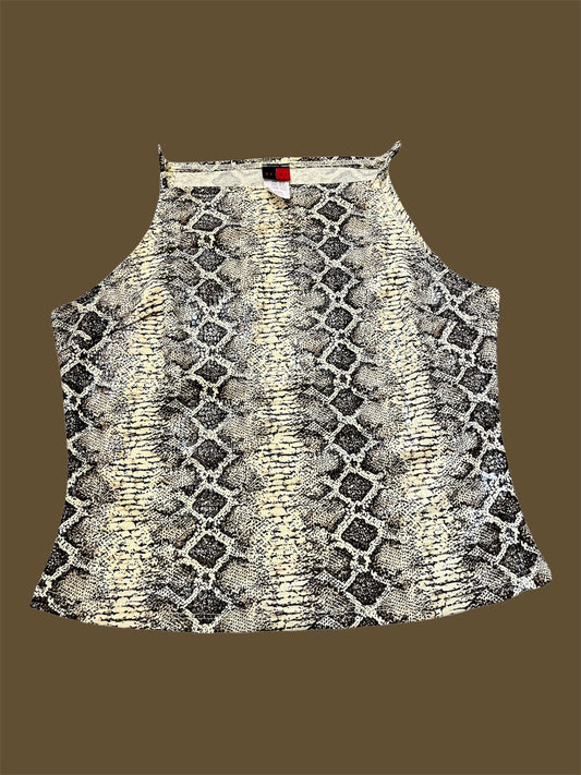 90s XCESS Snake print Club Tank