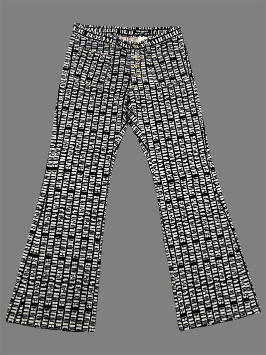 Ozone Community Hysteric Glamour All Over Print Denim Flares