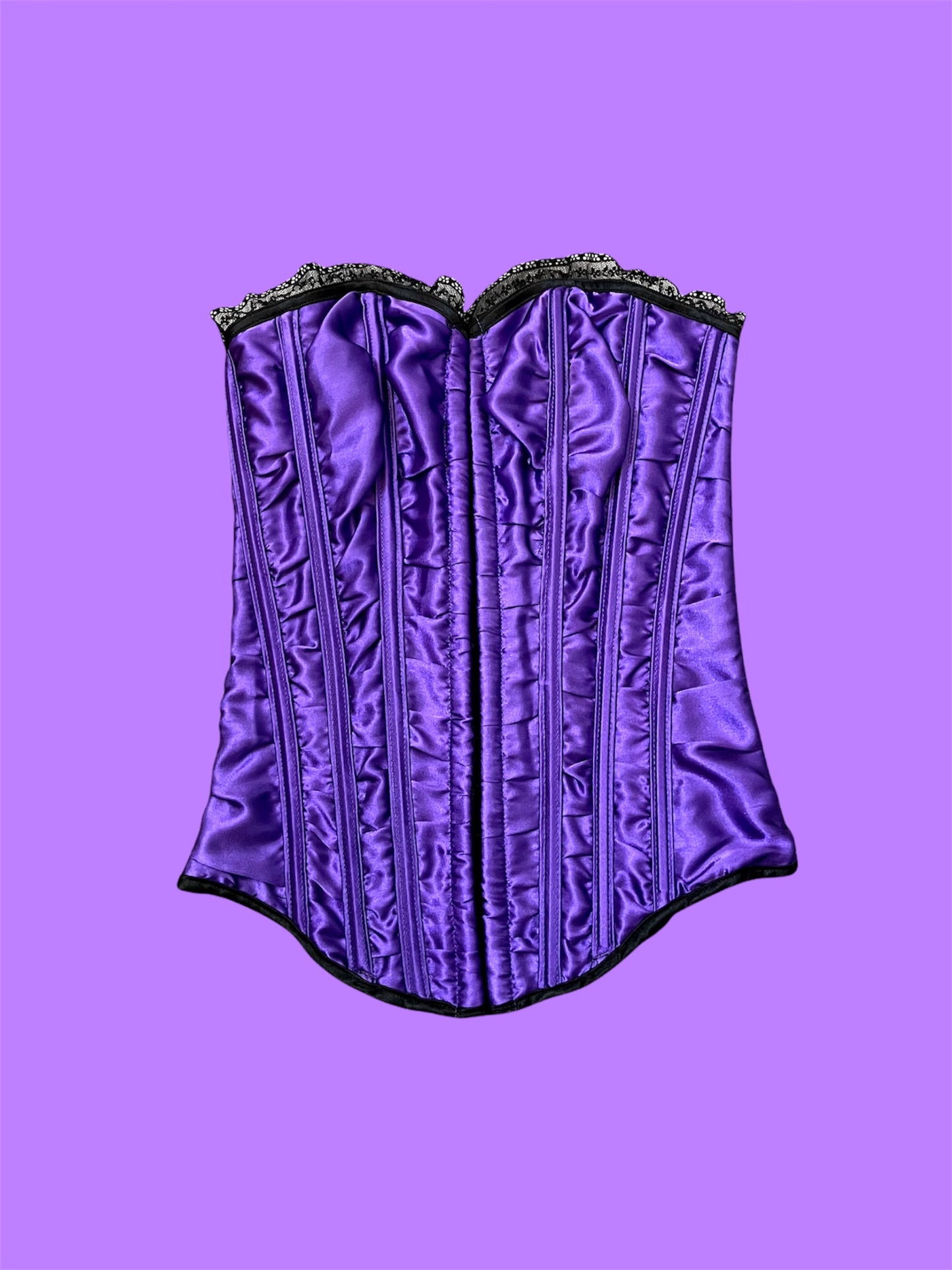 90s Fredrick’s of Hollywood Purple Velour Corset