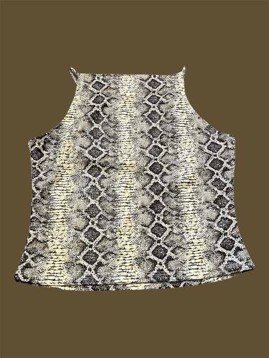 90s XCESS Snake print Club Tank