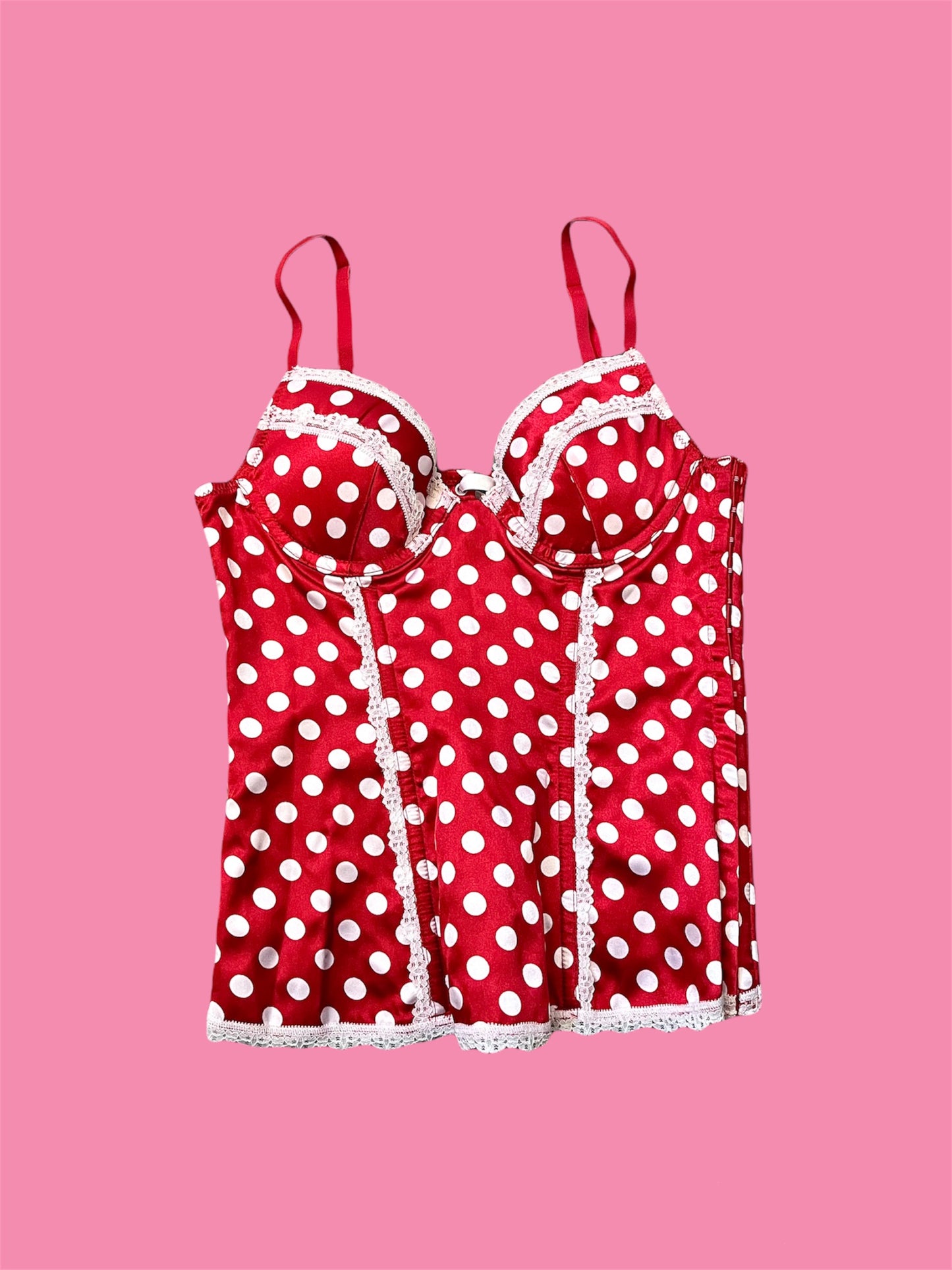 Y2K Fredrick’s of Hollywood Res Polka Dot Corset