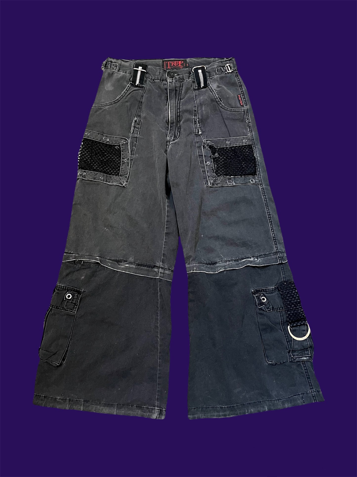 Tripp NYC - Arctic Nightmare Bondage Pants Blue & Black NEW