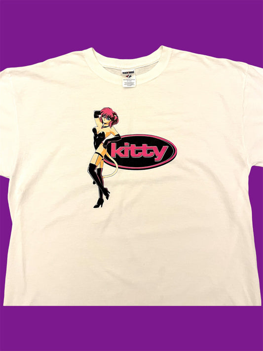 Late 90s Rare Kitty Hentai Anime Girl Graphic Tee