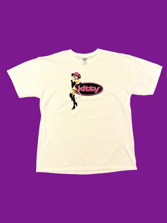 Late 90s Rare Kitty Hentai Anime Girl Graphic Tee