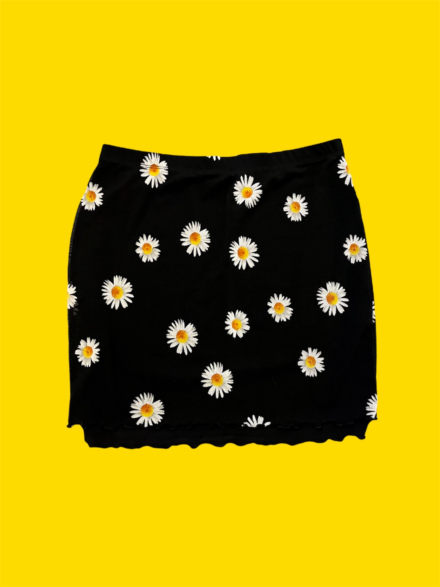 Y2K Daisy Mesh Midi Skirt